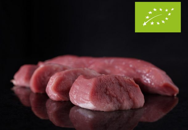 Von Hohenloher Bauern: Schweinefilet in Bio-Qualität.